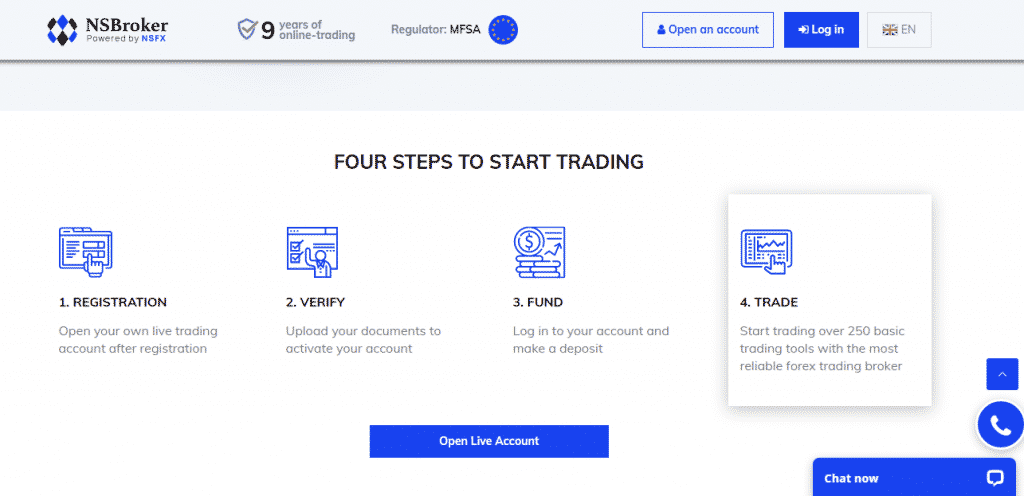 NSBroker Reviews - Steps To Start Trading